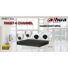 [PAKET B.A] PAKET CCTV TERLENGKAP SIAP PASANG DAHUA 4 CHANNEL 2MP 1080P HD BODY METAL TERMURAH