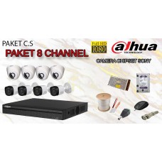 [PAKET C.S] PAKET CCTV TERLENGKAP SIAP PASANG DAHUA 8 CHANNEL 2MP 1080P HD CHIPSET SONY TERMURAH