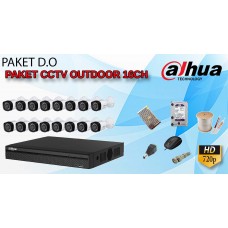 [PAKET D.O] PAKET CCTV TERLENGKAP SIAP PASANG OUTDOOR DAHUA 16 CHANNEL 720P HD TERMURAH