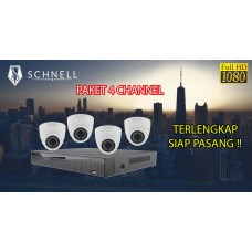 [PAKET SCH] PAKET CCTV TERLENGKAP SIAP PASANG SCHNELL INDOOR 4 CHANNEL 2MP 1080P HD MURAH