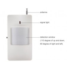 Wireless PIR motion sensor detector untuk home alarm system