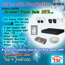 Paket CCTV Dahua Pro 4ch  upto 8mp (Flash Sale 11.11)
